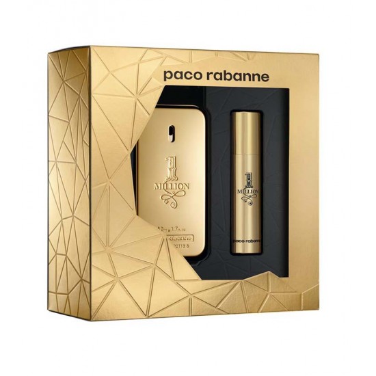 Paco Rabanne 1 Million Confezione Regalo 50ml EDT + 10ml EDT Spray da Viaggio