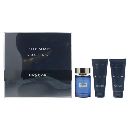 Rochas L'Homme Rochas Set Regalo 100ml EDT + 100ml Gel Doccia + 100ml Lozione Corpo