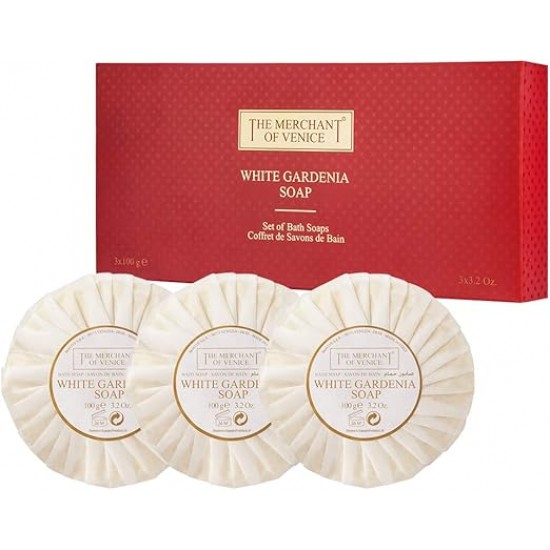 The Merchant of Venice White Gardenia Soap 3 x 100g