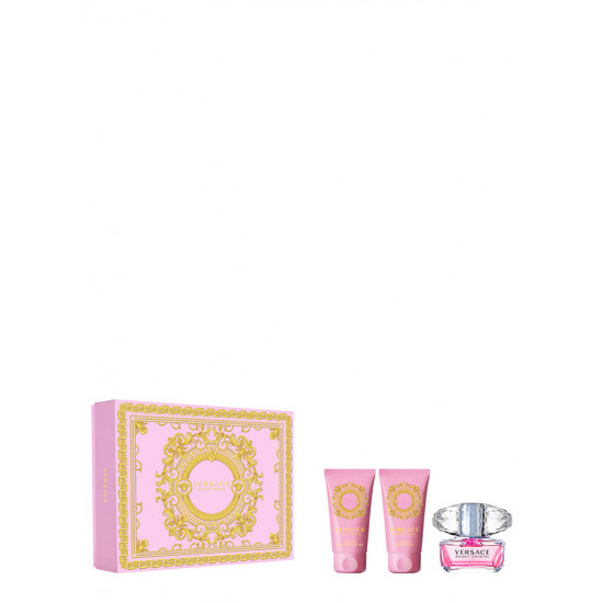 Versace Bright Crystal Confezione Regalo 50ml EDT + 50ml Gel Doccia + 50ml Lozione Corpo