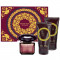 Versace Crystal Noir Confezione Regalo 50ml EDT & 50ml Gel Doccia & 50ml Lozione per il Corpo