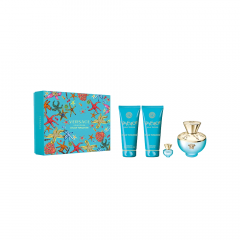 Versace Pour Femme Dylan Turquoise Gift Set 100ml EDT + 100ml Shower Gel + 100ml Body Lotion + 5ml EDT