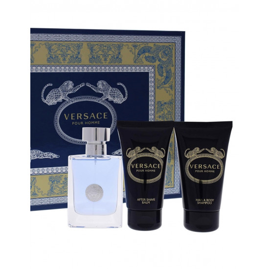 Versace pour Homme Confezione Regalo 50ml EDT + 50ml Gel Doccia + 50ml Balsamo Dopobarba