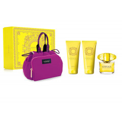 Versace Yellow Diamond Gift Set 90ml EDT + 100ml Body Lotion + 100ml Shower Gel + Pouch