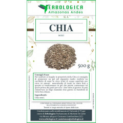 Semi di chia 500 grammi, controllo del peso e zuccheri.