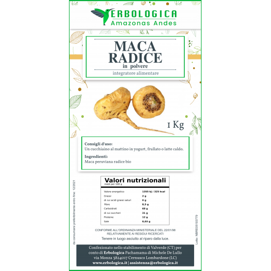 Maca peruviana in polvere 1 kg Maca peruviana in polvere 1 kg