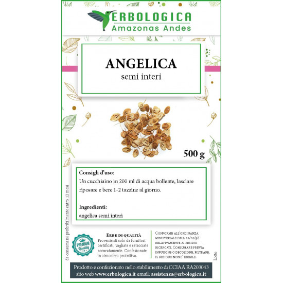 Angelica semi interi tisana 500 grammi Angelica semi interi tisana 500 grammi