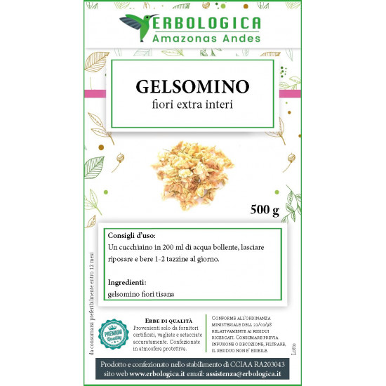 Gelsomino fiori extra interi taglio tisana 500 grammi Gelsomino fiori extra interi taglio tisana 500 grammi