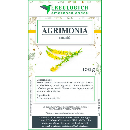 Agrimonia sommità tisana 100 grammi Agrimonia sommità tisana 100 grammi