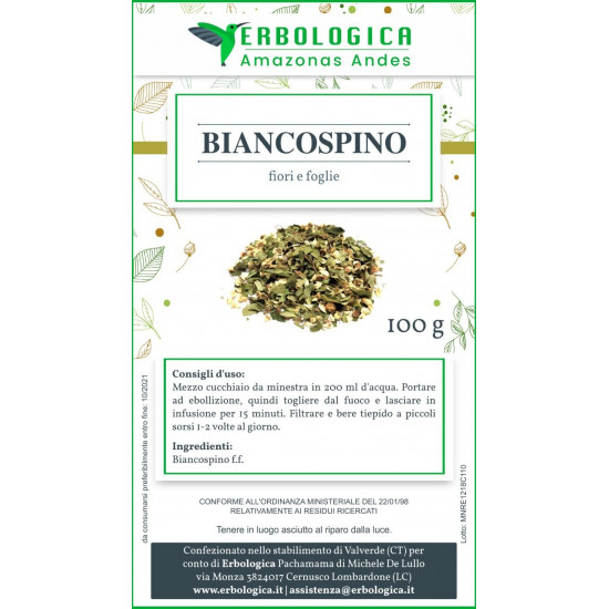 Biancospino tisana 100 grammi Biancospino tisana 100 grammi