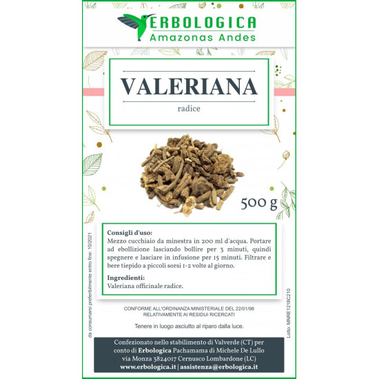 Valeriana tisana 500 grammi Valeriana tisana 500 grammi