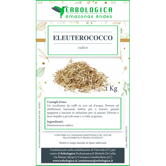 Eleuterococco radice taglio tisana 1 kg con colino in omaggio