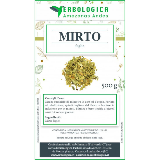 Mirto foglie taglio tisana 500 grammi Mirto foglie taglio tisana 500 grammi