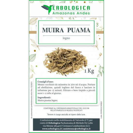 Muira puama tisana confezione da 1 kg Muira puama tisana confezione da 1 kg