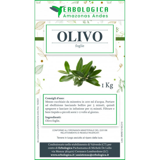 Olivo foglie tisana 1 kg Olivo foglie tisana 1 kg