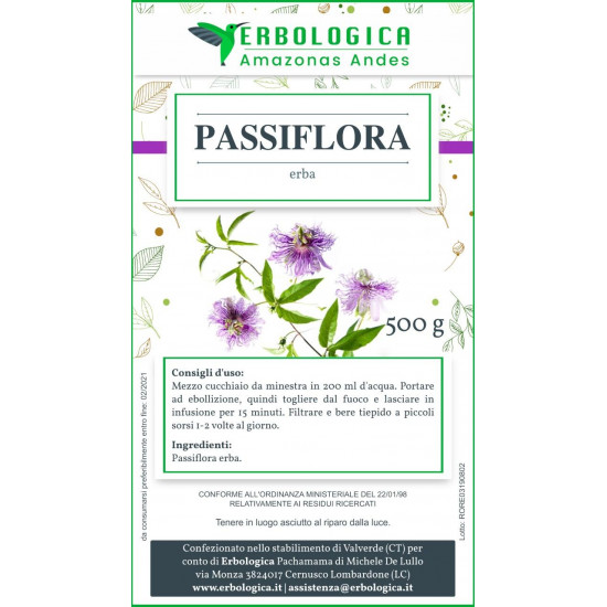 Passiflora foglie taglio tisana 500 grammi