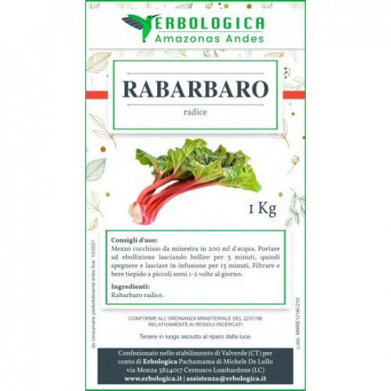 Rabarbaro taglio tisana da 1 kg Rabarbaro taglio tisana da 1 kg